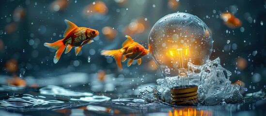 Goldfish and a Lightbulb: A Surreal Dive into Creativity