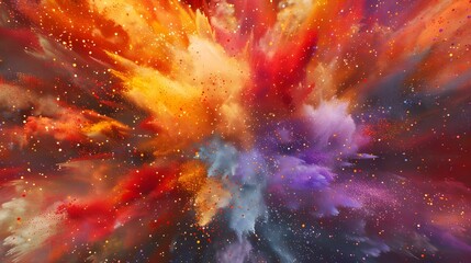 Colorful background with pigment explosion