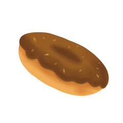 chocolate cake isolated on white