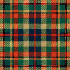 seamless pattern of tartan plaid with a vintage look, evoking nostalgia, Generative AI