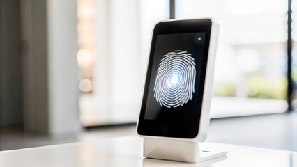 Cutting-Edge Biometric Tech Background – Sleek design showcasing cutting-edge biometric technology.
