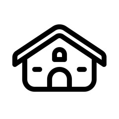 landed house icon with line style, perfect for user interface projects