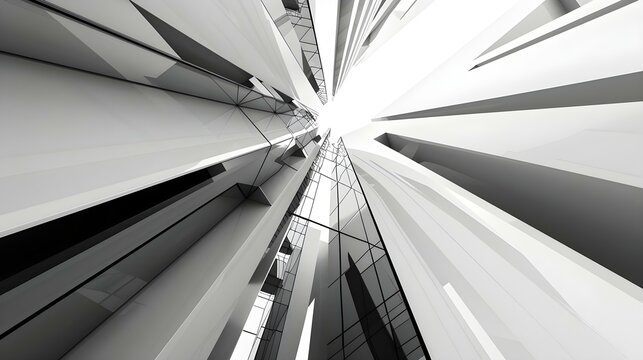 Abstract architectural black and white background