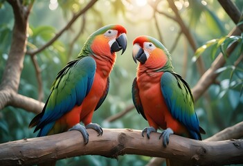 Obraz premium red and blue macaw