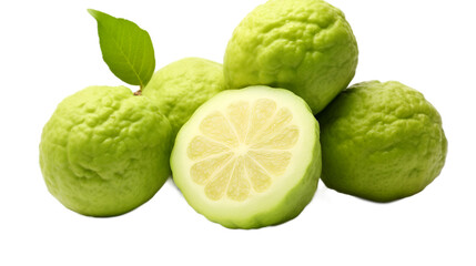 Fototapeta premium a group of limes with one cut in half
