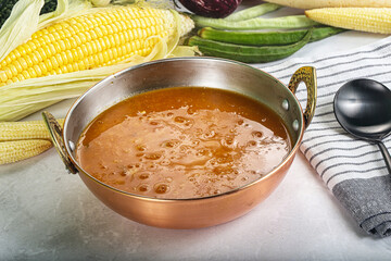 Vegan cuisine - hot tomato soup