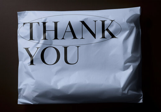 Product Packaging Plastic Mailer Bag Mockup With Generative AI
