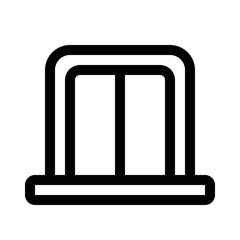 casement icon with line style, perfect for user interface projects