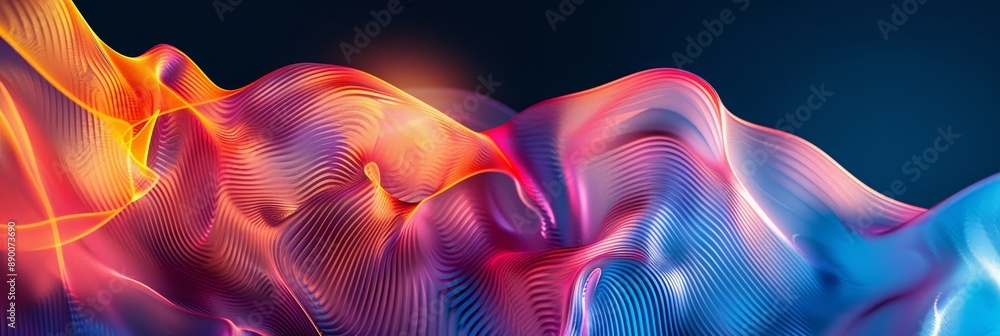 Poster abstract colorful swirling lines - vibrant background - this abstract image features a dynamic swirl
