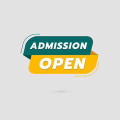 Admission open for school and colleges. Admission open badge for university. Admission open vector design.
