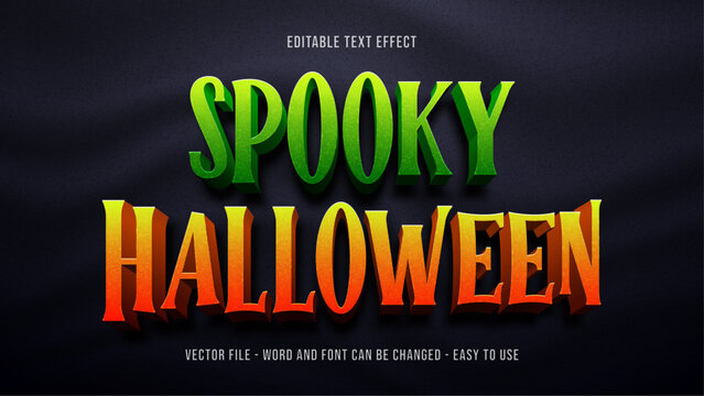 Editable halloween theme text effect, spooky text style