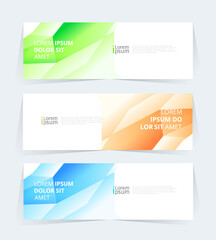 Geometric banner design with Vector presentation template.
