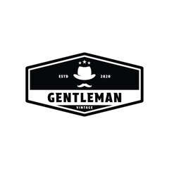 gentleman fashion logo design vintage retro style