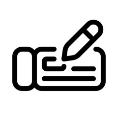 rent payment note icon with line style, perfect for user interface projects