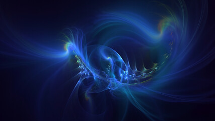 3D manual rendering abstract colorful fractal light background. Its not AI Generatd illustration.