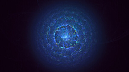 3D manual rendering abstract multicolor fractal light background. Its not AI Generatd illustration.