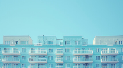 Fototapeta premium Crisis in affordable housing, sprawl, and overcrowded flats. 