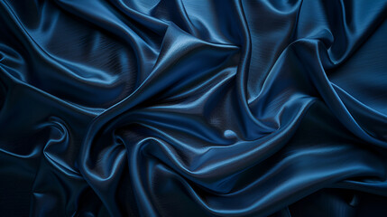 Fototapeta premium blue silk textured fabric surface for design purpose,Smooth elegant blue silk or satin texture can use as background,Luxury Silk Satin Curtain Background