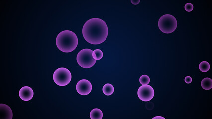 Glowing bubbles floating on a dark background