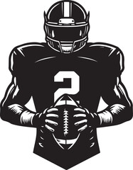 Vector illustration of an American football player