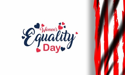 Women's Equality Day in United States. Female holiday, celebrated annually in August 26. Women right history month. Poster, greeting card, banner and background.