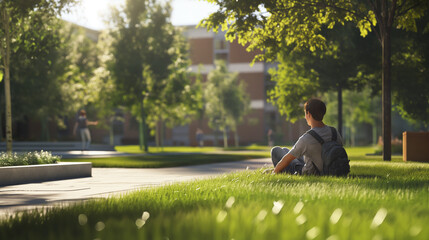 Fototapeta premium an atmospheric image of the university campus 