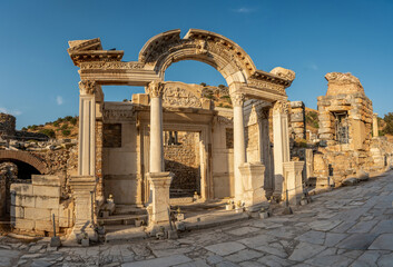 Temple of Hadrian in the ancient city of Ephesus in Kusadasi