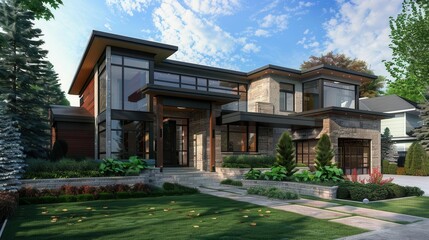 Fototapeta premium Modern Elegance. Contemporary home interior design concept