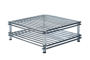 The Cosmic Symphony of a Metal Shelf on White or PNG Transparent Background.