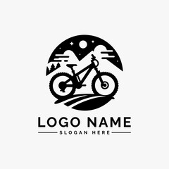 bike logo vector illustration white background