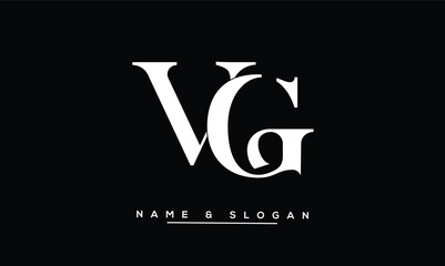 Fototapeta premium GV, VG, G, V Abstract Letters Logo Monogram