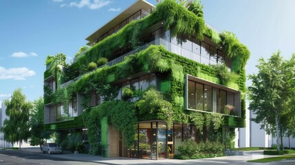 Eco-Friendly Oasis. Green building concept