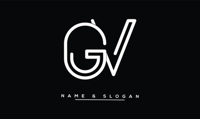 GV, VG, G, V Abstract Letters Logo Monogram