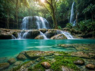 Fototapeta premium waterfall in the forest