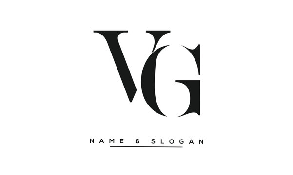 GV, VG, G, V Abstract Letters Logo Monogram