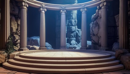 Fototapeta premium Ancient Pillars in Mystical Light