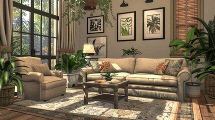 Cozy Living Room. Modern and inviting interior design