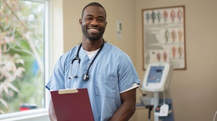 The smiling medical professional