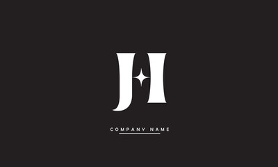JH, HJ, J, H  Abstract Letters Logo Monogram