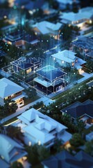 Obraz premium Modern Real Estate Data Analysis. Technology and Innovation Concept