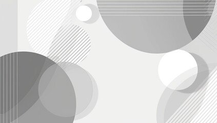 Black and White Abstract Geometric Circles