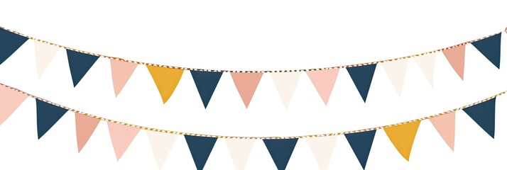 Festive Bunting Flags with Confetti
