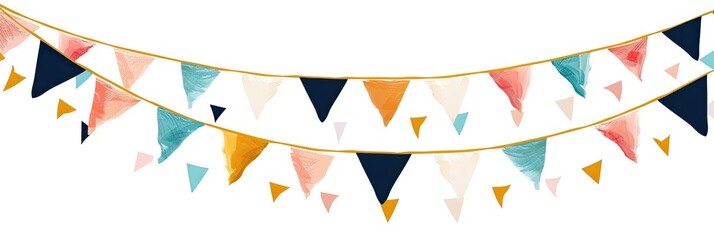 Obraz premium Colorful Party Bunting and Streamers