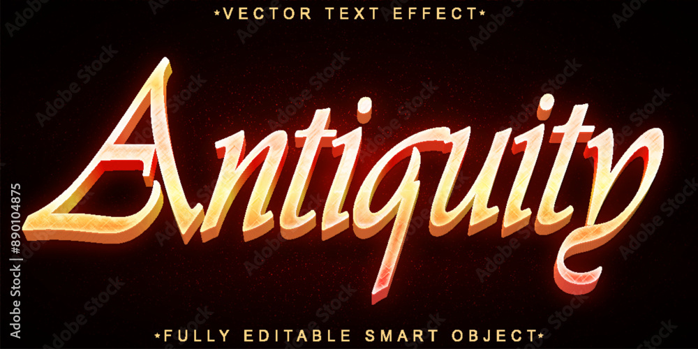 Poster history atiquity vector fully editable smart object text effect