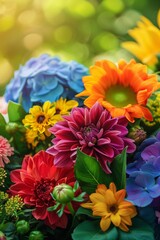 background of colored flowers