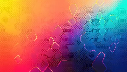 Fototapeta premium Colorful Abstract Hexagon Background