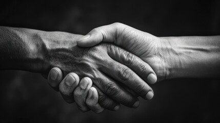 Two Hands Clasped in a Moment of Connection