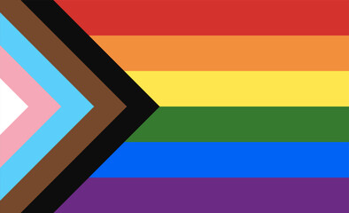 Lgbtqia+ identity flag vector - complete version