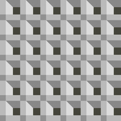 3d deep boxes vector seamless pattern background squared