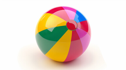 Obraz premium A colorful beach ball with a hole in the middle
